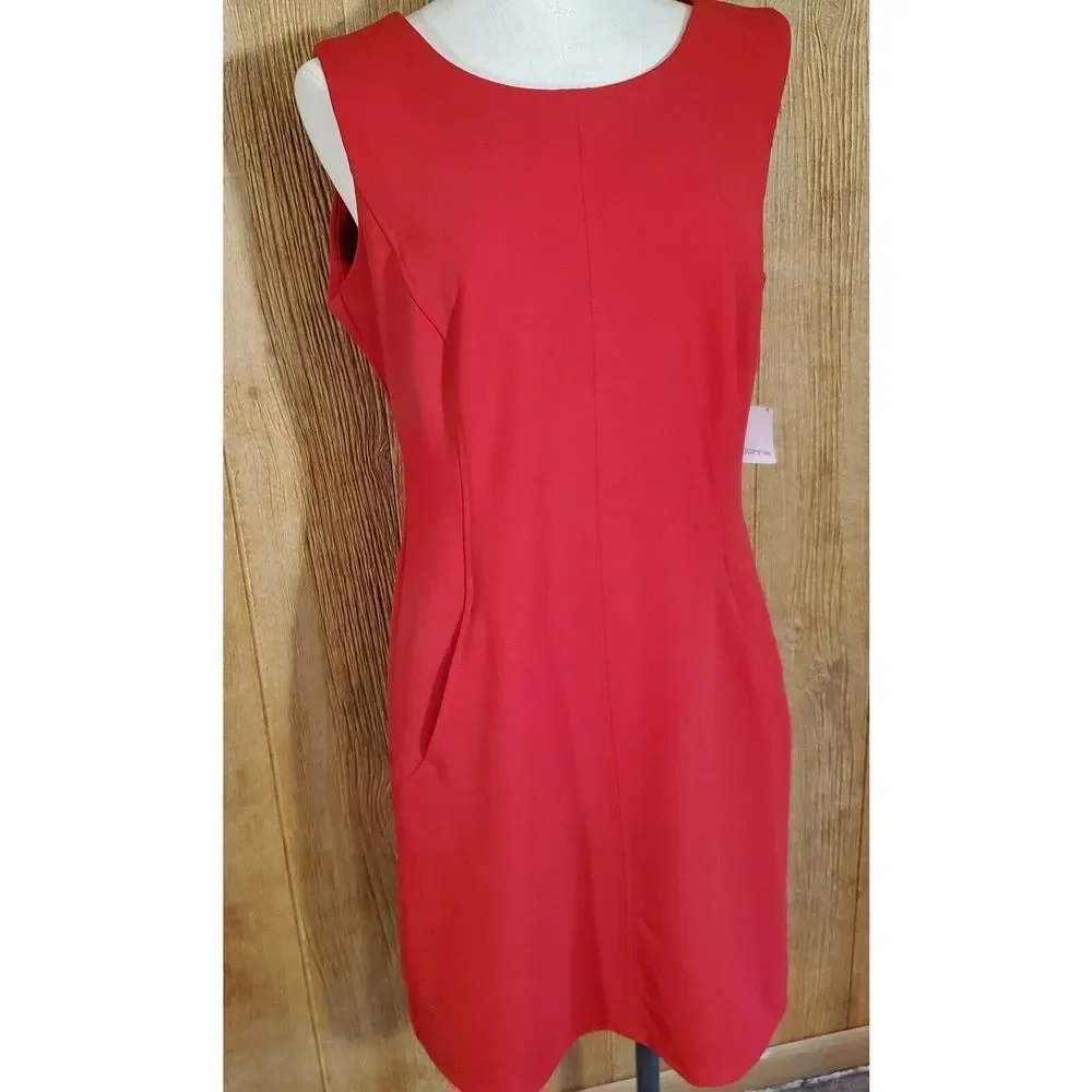 Liz Claiborne Sleeveless Seamed Front Sheath Dress Ladies Size 12 - Picture 2 of 9